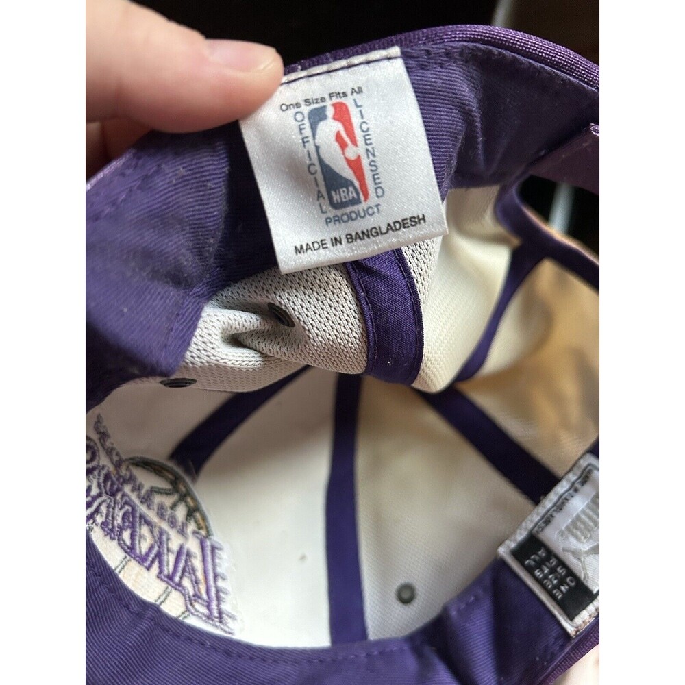 Throwback Lakers Puma Snapback Hat Lebron Koby Lamelo Shaq - Picture 5 of 6